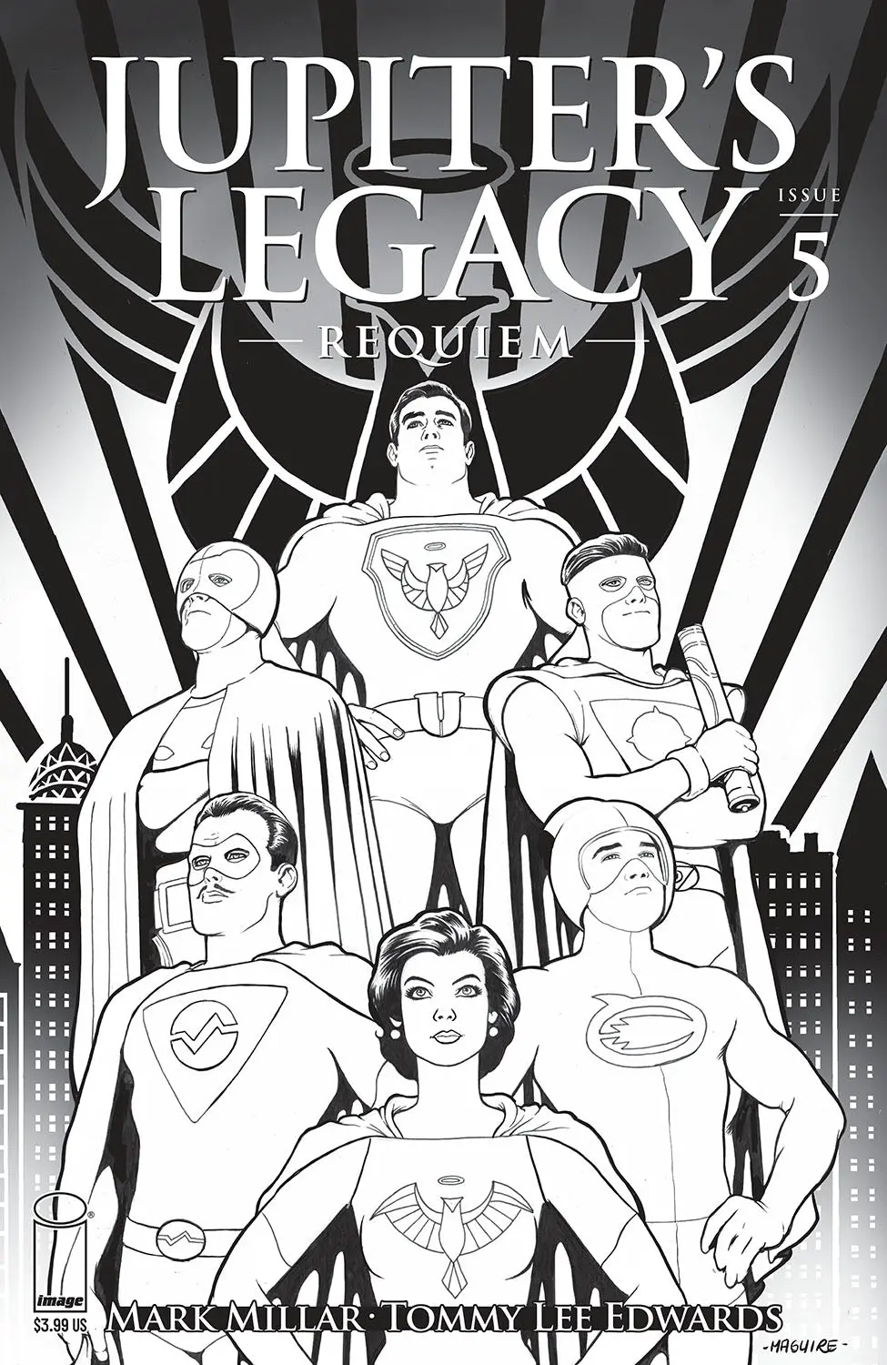 Jupiters Legacy Requiem #5 (Of 12) Cvr C Maguire B&W (Mr) 1