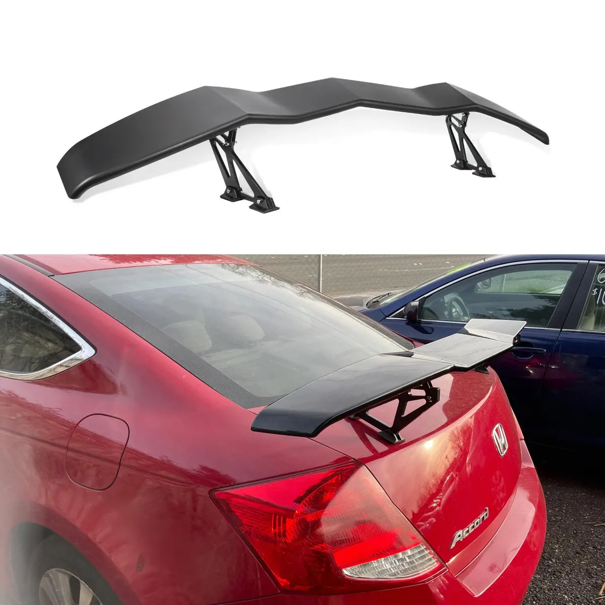 Fit Honda Accord Lambo Gt Style Primed Matte Black Rear Trunk Wings Spoiler 1