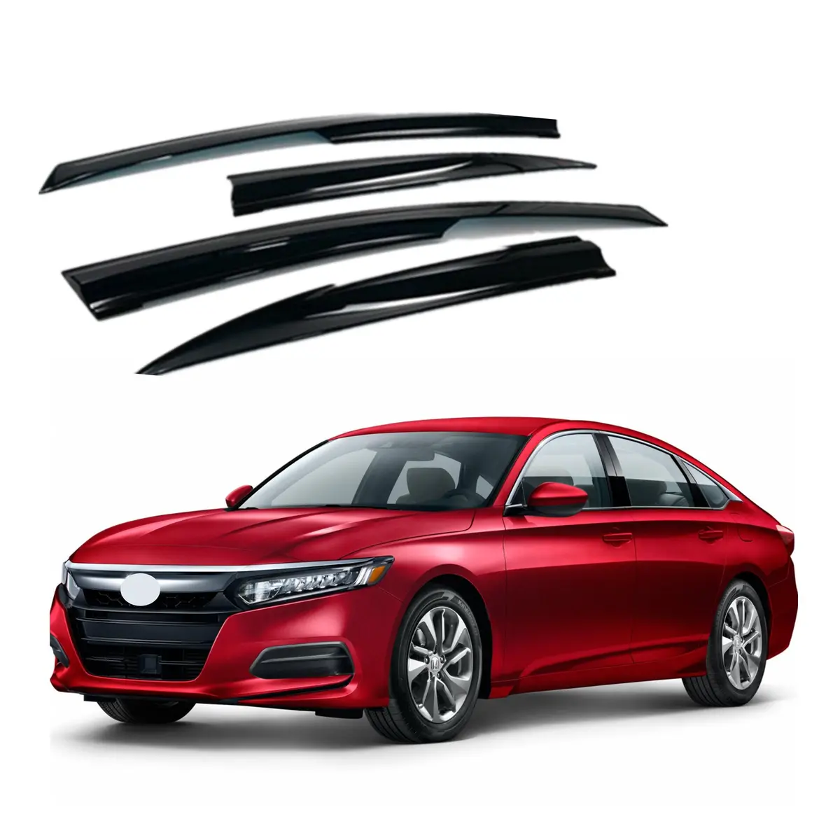 Rain Guard & Visors - 3D Mugen Style Fits Honda Accord ( 2018-2022 ) 1