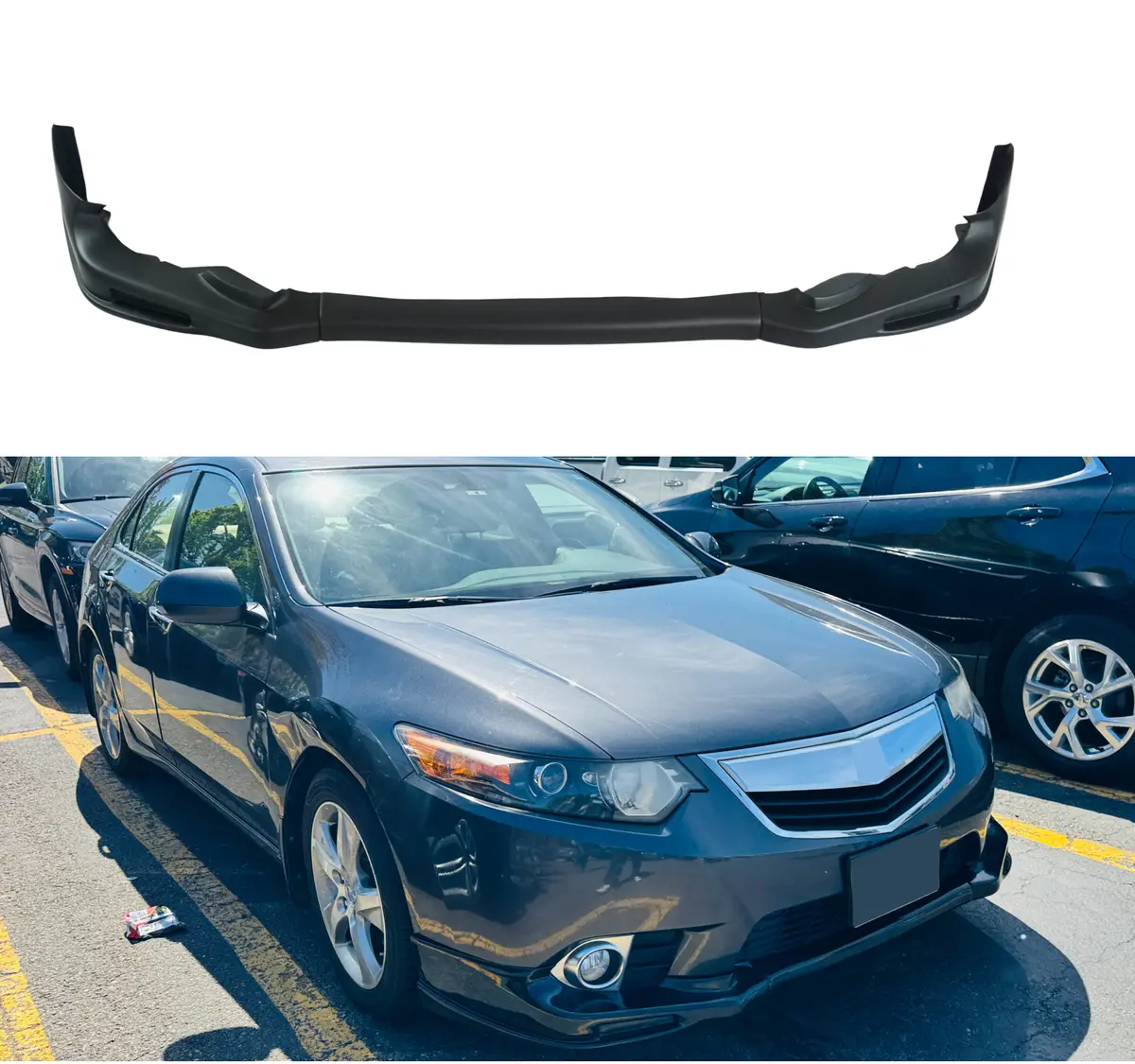 Fits 2011-2014 Acura Tsx Front Splitter Body Kit Car Lower Bumper Lip 1