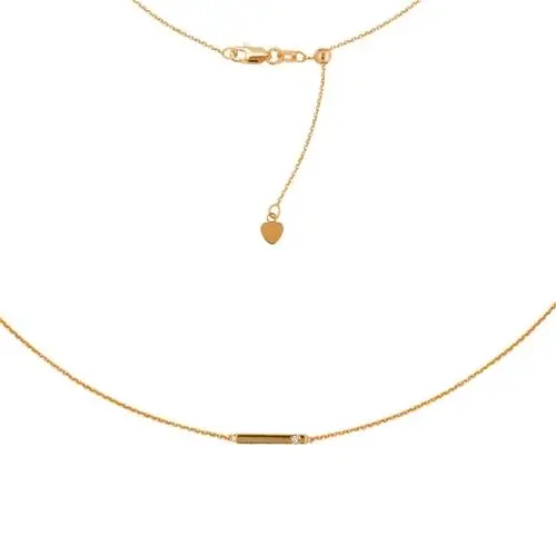 14K Rose Gold Bar Pendant 1