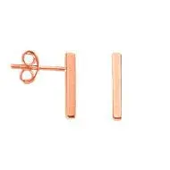 14K Rose Gold Small Stud Earrings 1