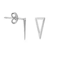14K White Gold Bianca Pyramid Earrings 1