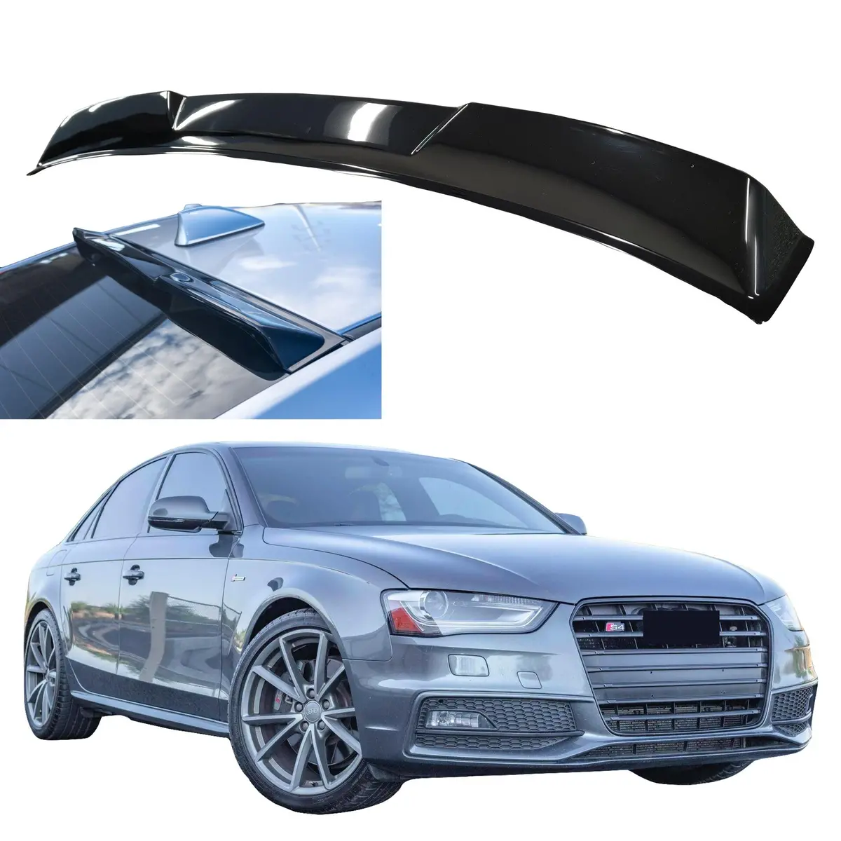 Rear Roof Spoiler Fits Audi A4 S4 (2008-2016) 1