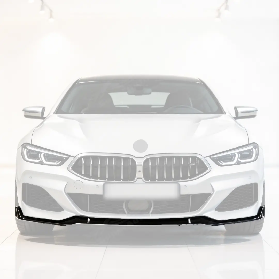 For 2018-2026 Bmw 8 Series G16 Gloss Black Front Bumper Lip 1
