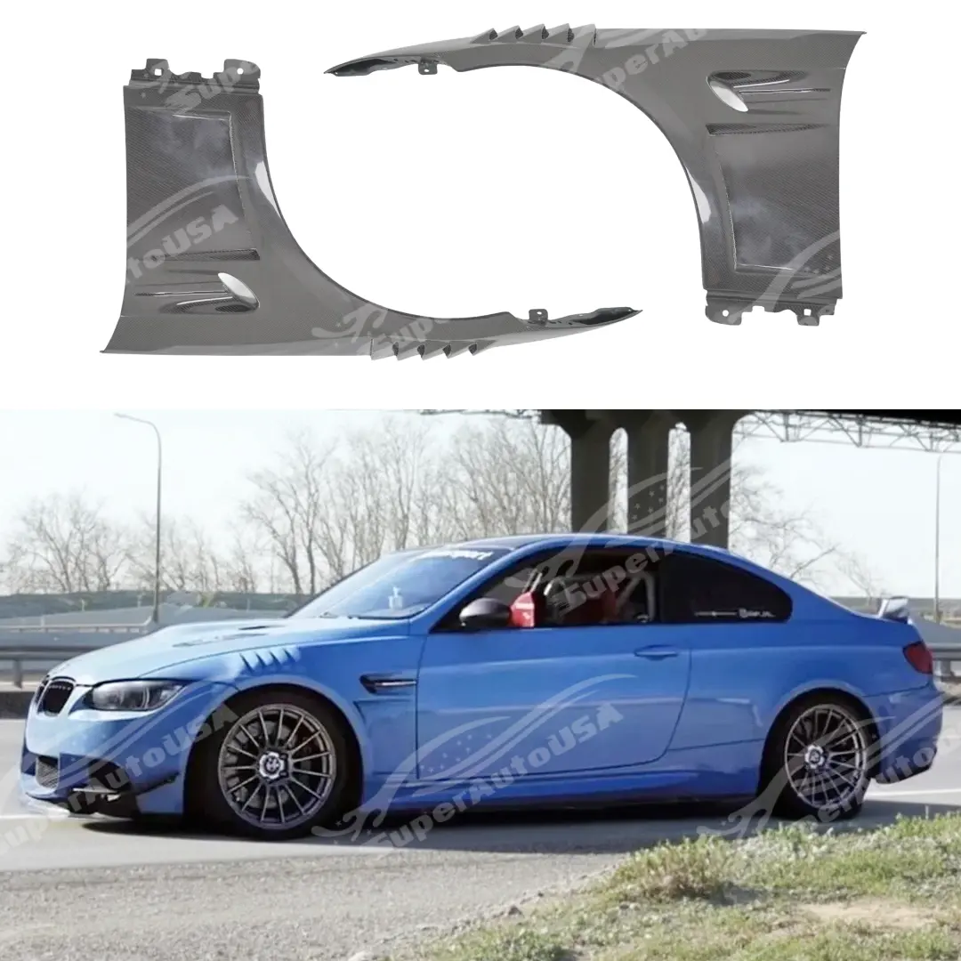 For Bmw 08-12 E92 E93 M3 Coupe Carbon Fiber Gt4 Style Side Fender 1