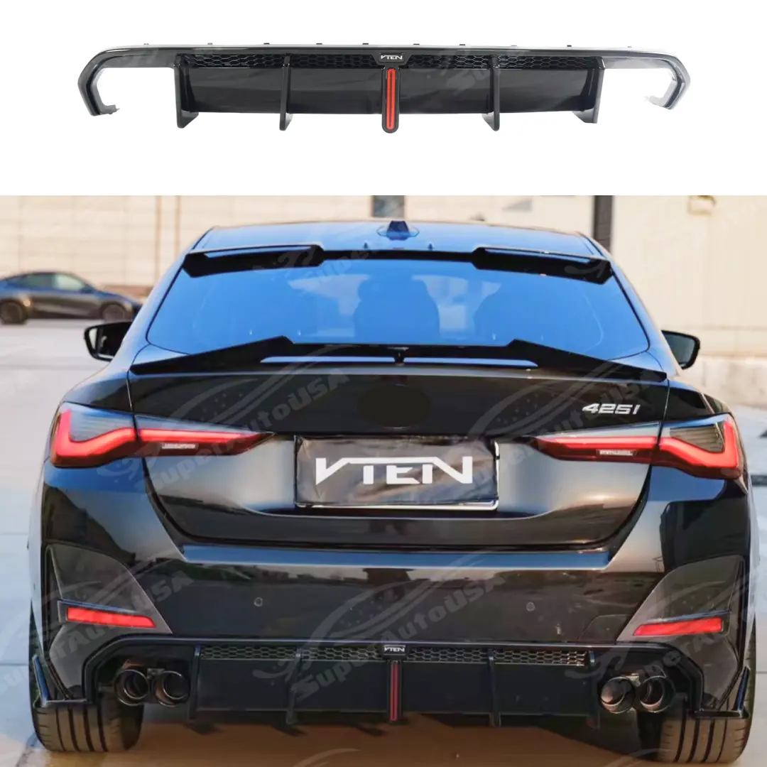 Fits Bmw G26 4 Series M440i 2021-2025 Led Vten Dual Exhaust Rear Diffuser 1