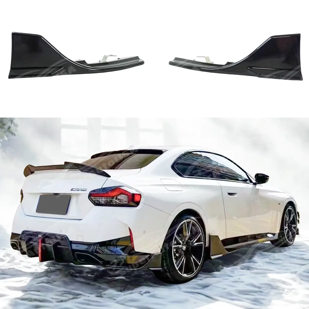 For 2022-25 Bmw G42 2 Series Vten Rear Bumper Side Corner Splitter Aprons Pair 1