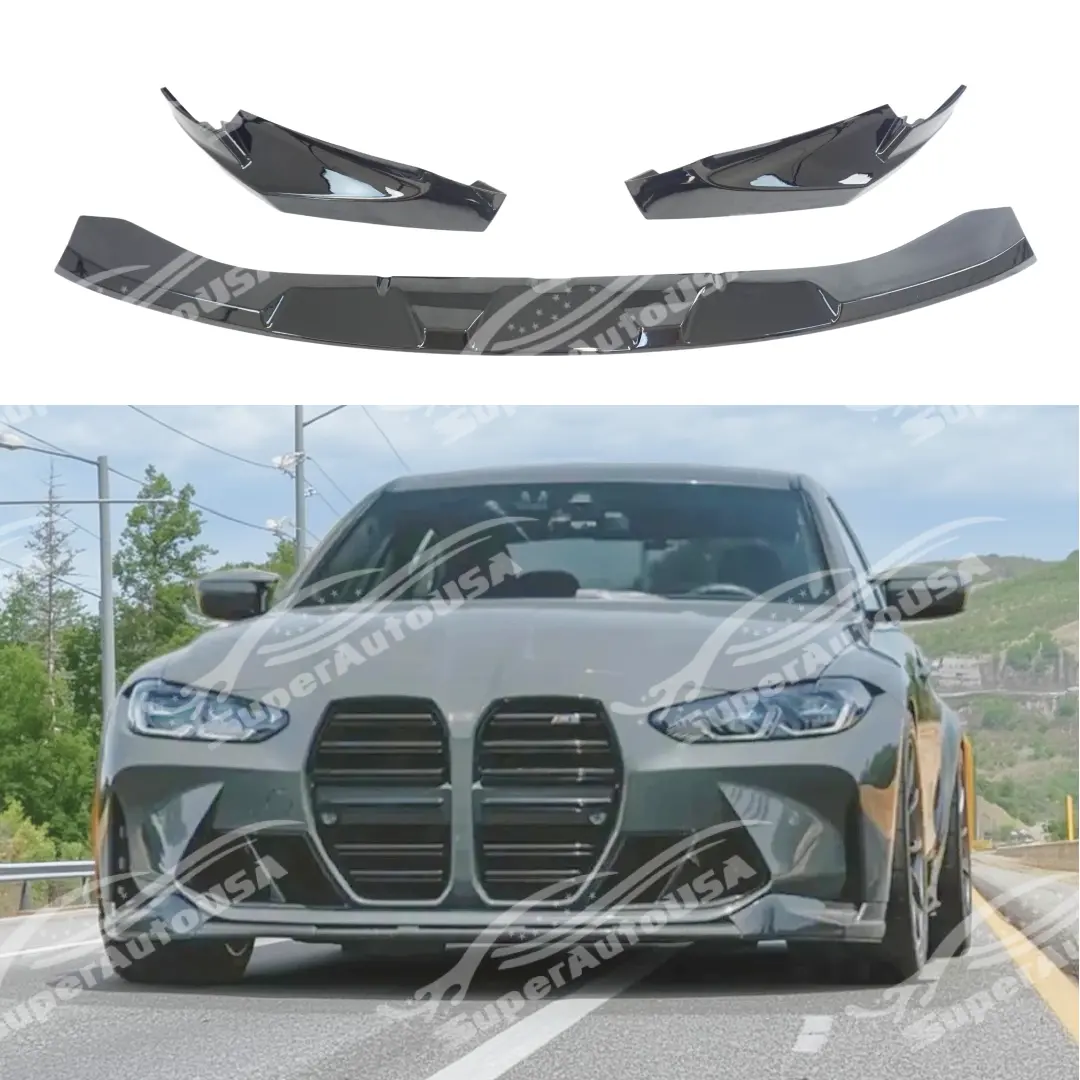 2021+ Bmw G80 M3 - Mp Style Front Lip Splitter - Gloss Black 1
