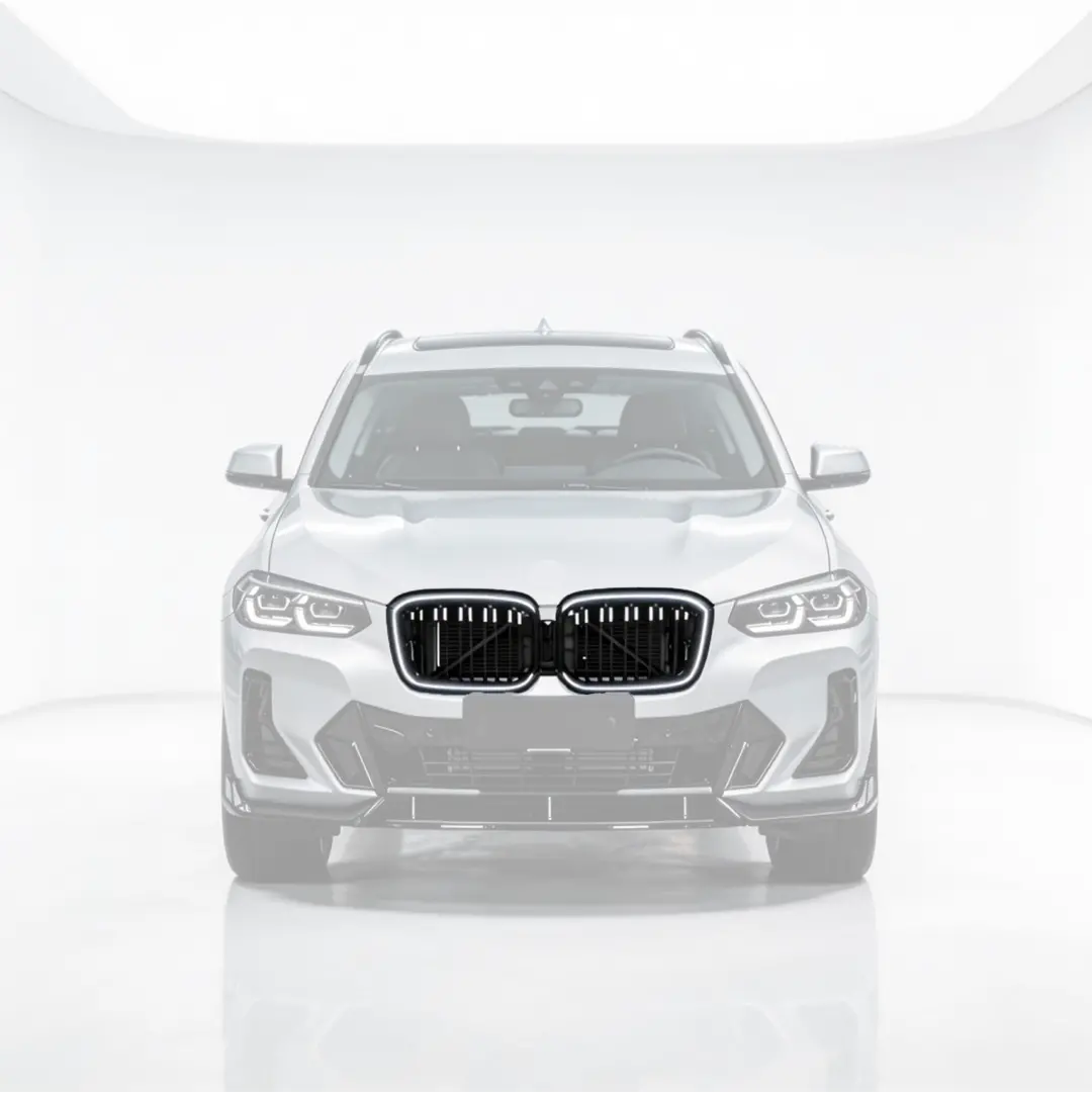 For 2017-2024 Bmw X3 G01 - Double Grille With Led - Gloss Black 1