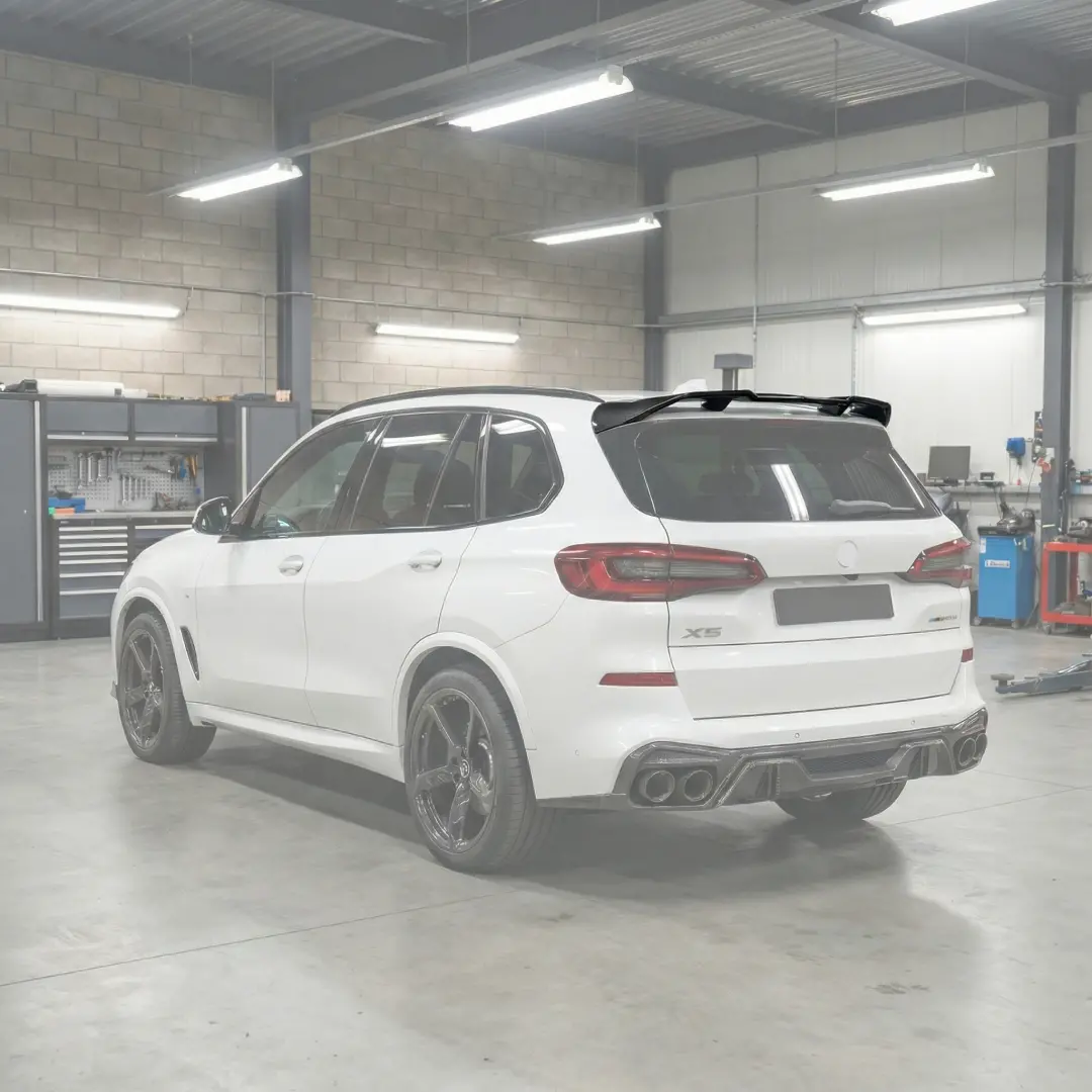 Fits 2019-2026 Bmw X5 G05 Double Sided Real Carbon Fiber Rear Roof Spoiler 1