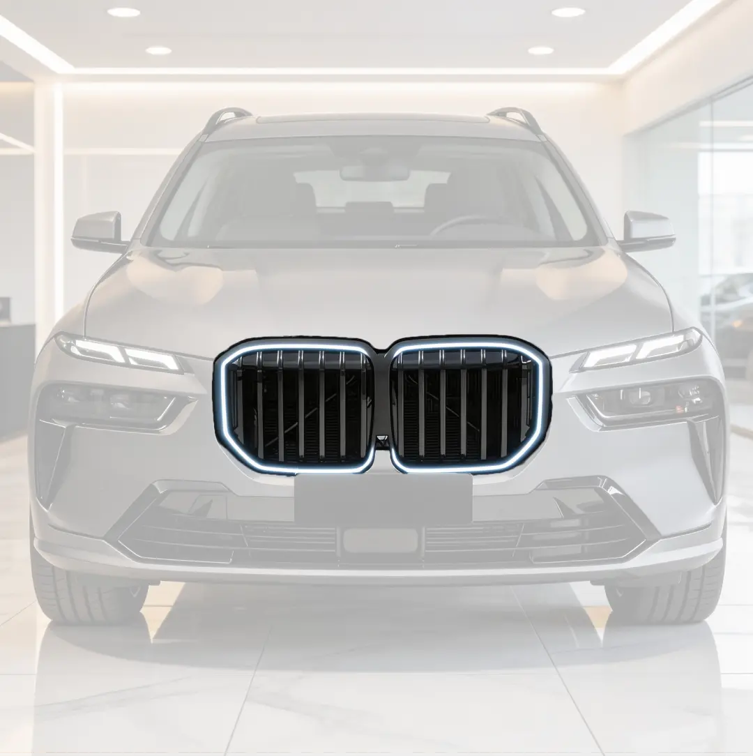 For 2023-2026 Bmw X7 G07 - Single Grille With Led - Gloss Black 1