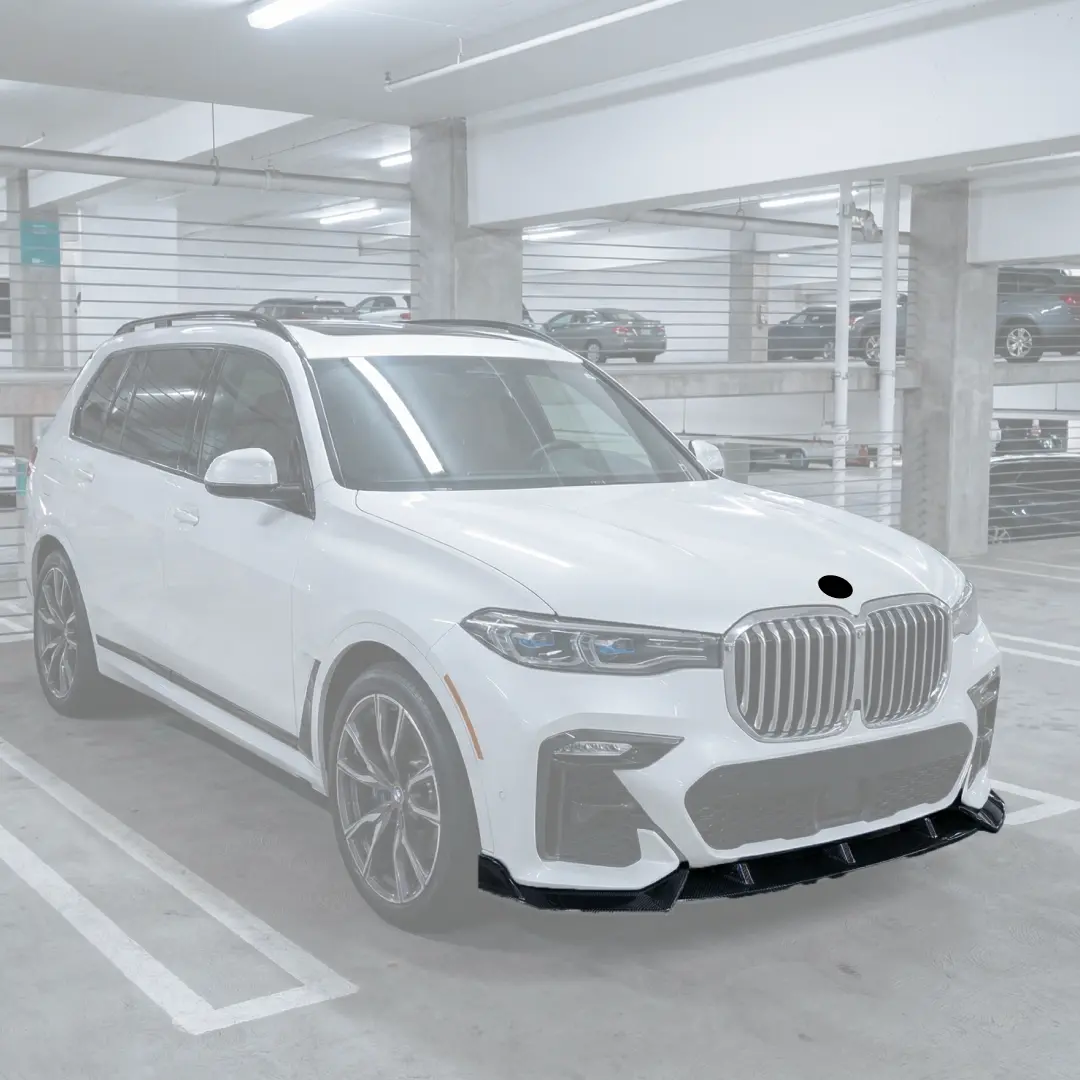 For 2019-2022 Bmw X7 Double Sided Real Carbon Fiber Front Bumper Lip 1