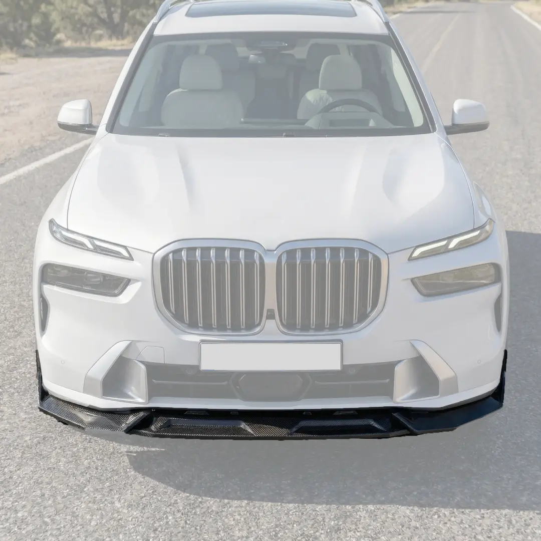 For 2023-2026 Bmw X7 Lci Dry Carbon Fiber Front Bumper Lip 1