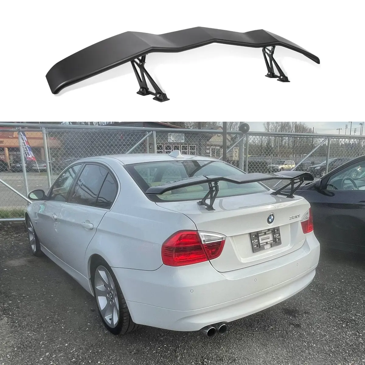 Fit Bmw 3-Series M3 Gt Style Primed Matte Black Rear Trunk Wings Spoiler 1
