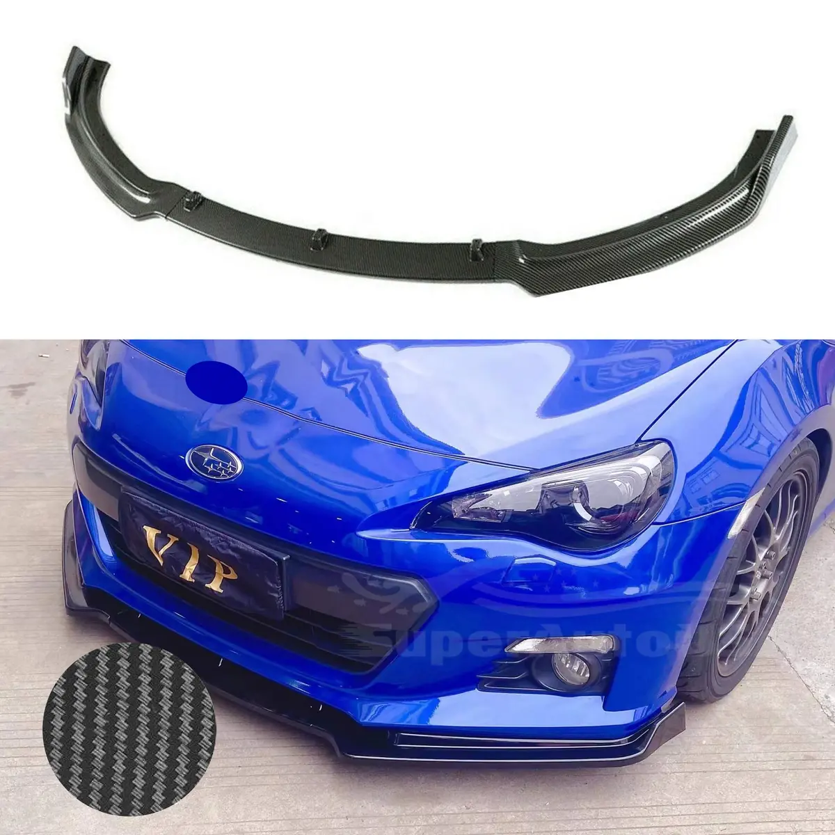 For 2013-2016 Brz Fr-S Gt86 Cs Sport Front Bumper Lip Spoiler (Carbon Fiber Print) 1