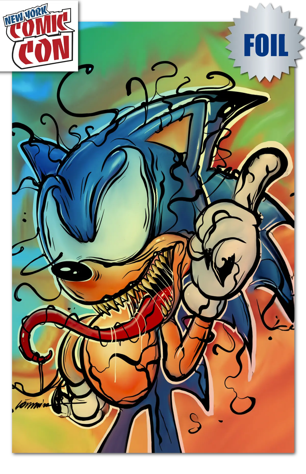 Nycc 2025 Fame: Sonic The Hedgehog Cvr B Virgin Exclusive Foil Gorkem Demir /100 1