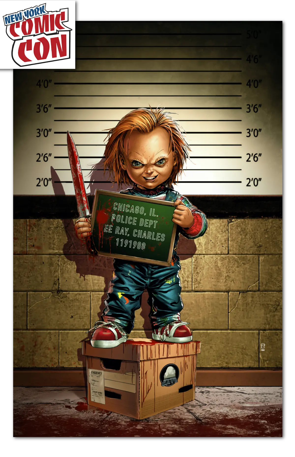 Nycc 2025 Birth Of A Slasher 'Chucky Mugshot' Raymond Gay /100 1