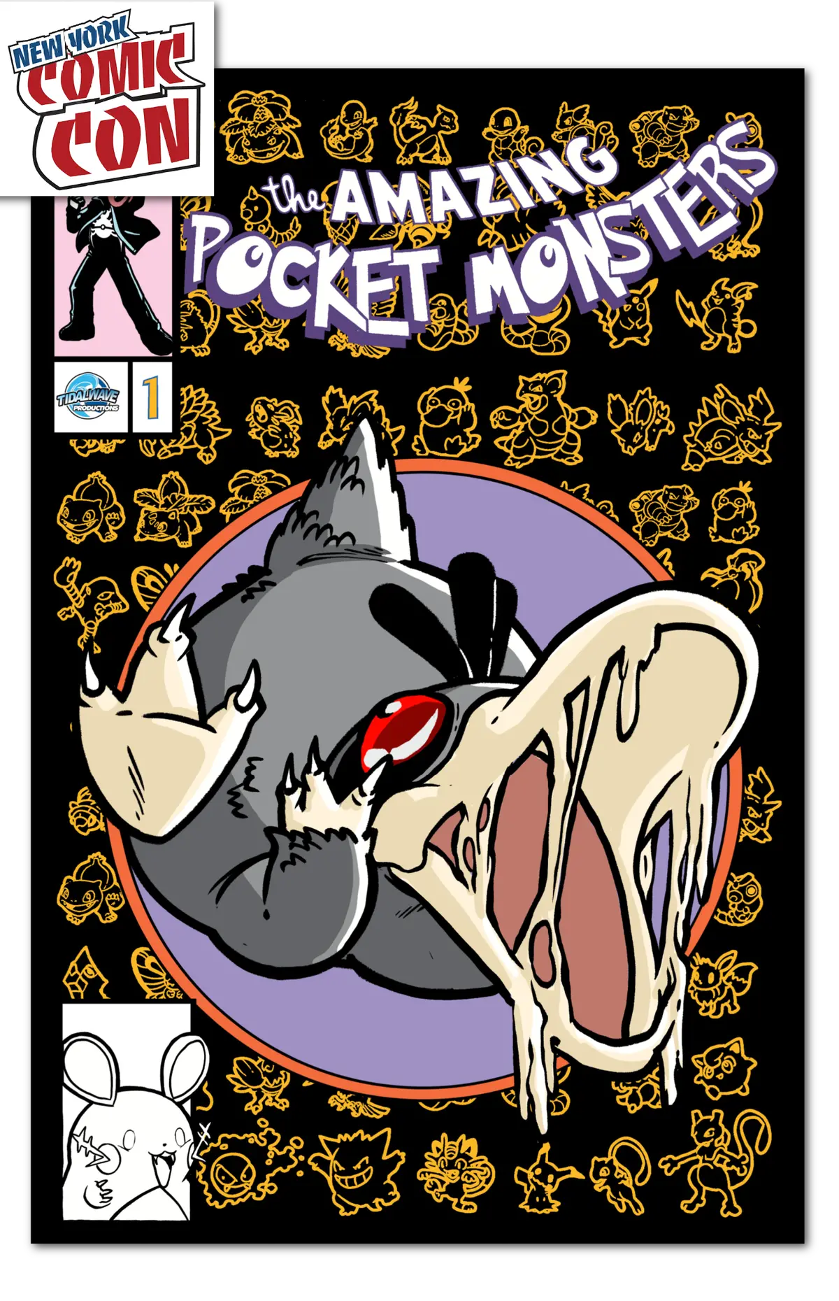 Nycc 2025 Fame: Satoshi Tajiri "Amazing Pocket Monster" Venomized Psy Exclusive Mathew Waite /151 1