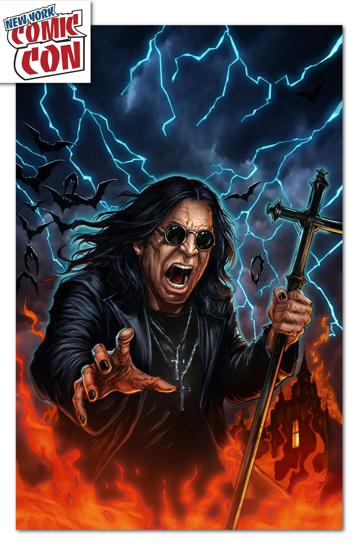 Nycc 2025 Tribute: Ozzy Osbourne Virgin Foil Exclusive Jonathan Uribe /75 1