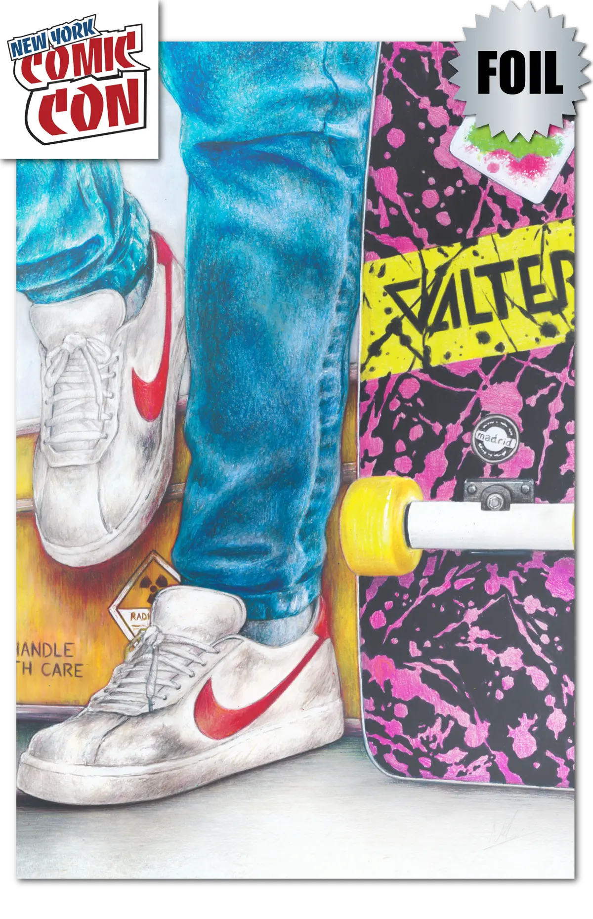 Nycc 2025 Michael J Fox "Mcfly Bruin" Foil Nick Harrigan Exclusive /150 1