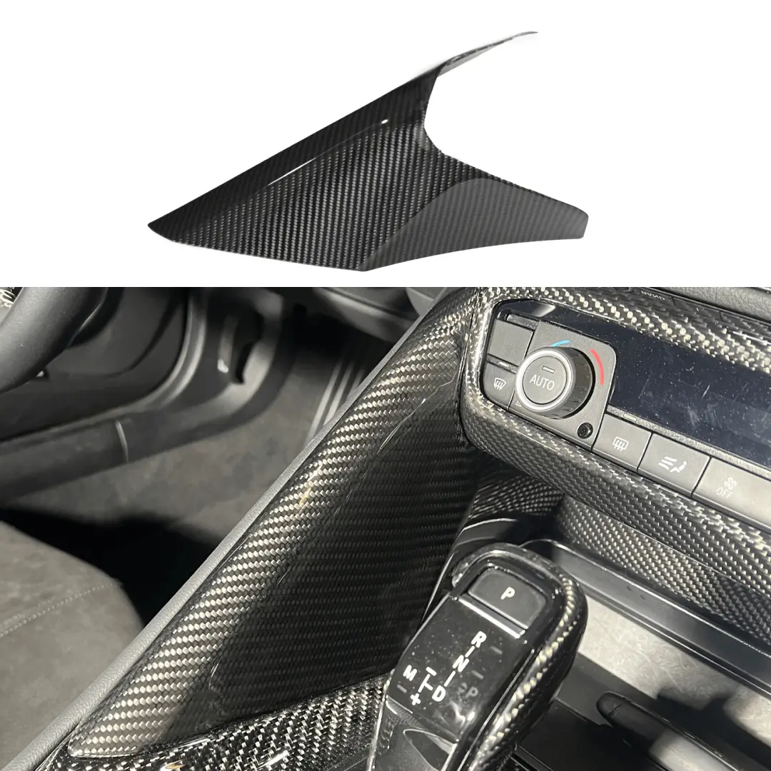 For 2020-Up Toyota Supra Carbon Fiber Center Console Side Panel Cover 1