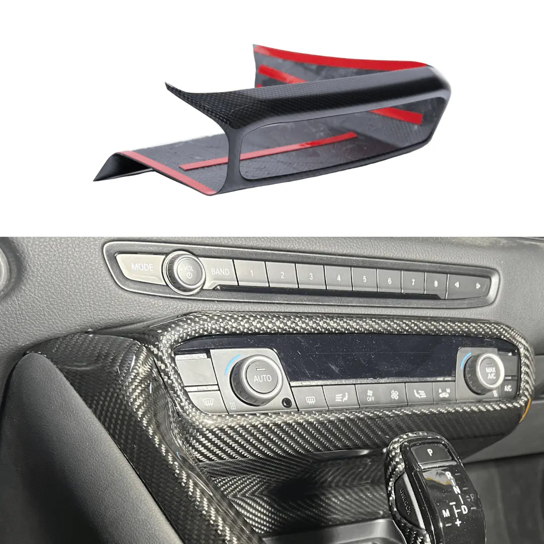 Fits 2020-Up Toyota Supra Carbon Fiber Center Console Ac Switch Panel Cover 1