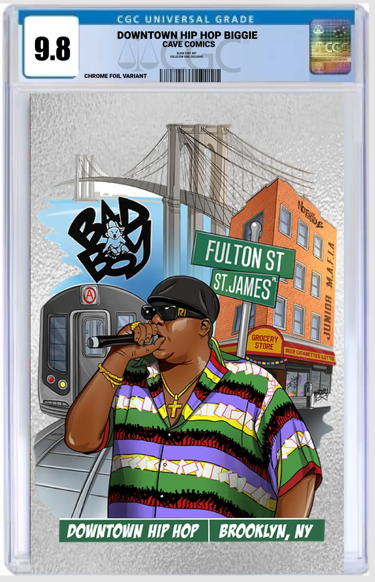 Downtown Hip Hop Biggie Chrome Exclusive Foil Karych Comic Art Book Cgc 9.8 1