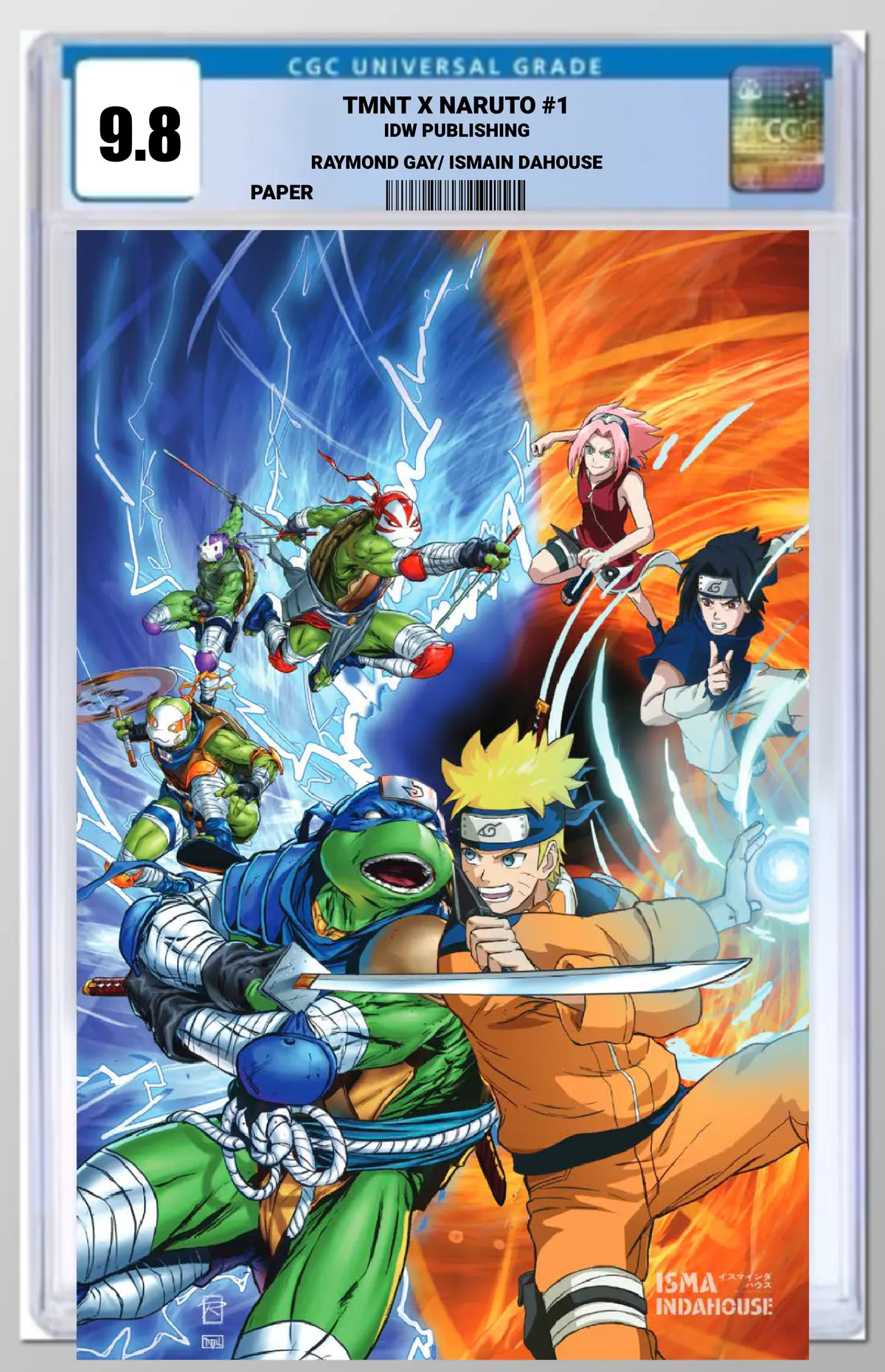 Teenage Mutant Ninja Turtles X Naruto #1 Virgin /600 Raymond Gay & Ismain Dahouse Exclusive  Cgc 9.8 1