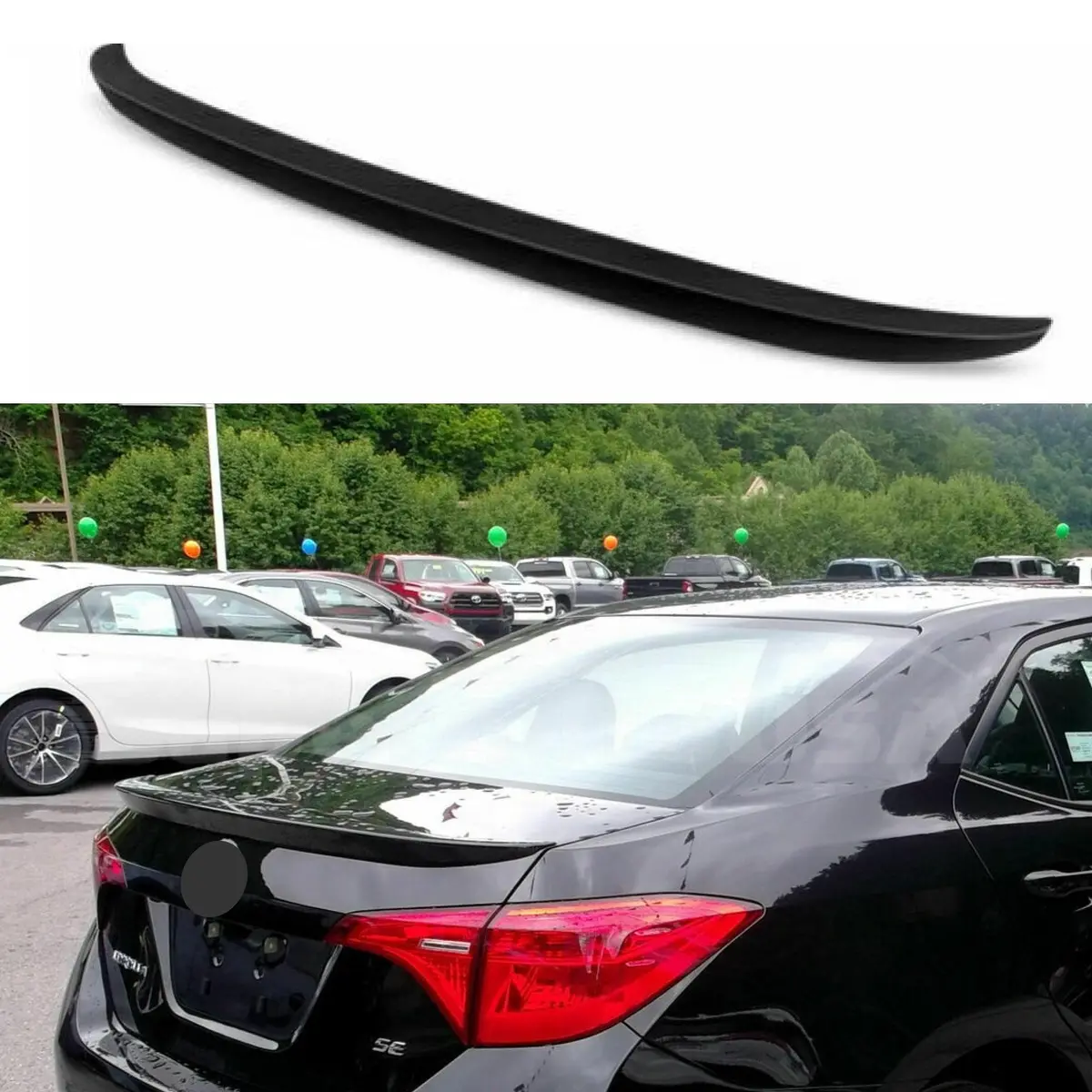 Fit 2014-2019 Toyota Corolla Oe Style Rear Trunk Spoiler Wing (Unpainted / Matte Black) 1