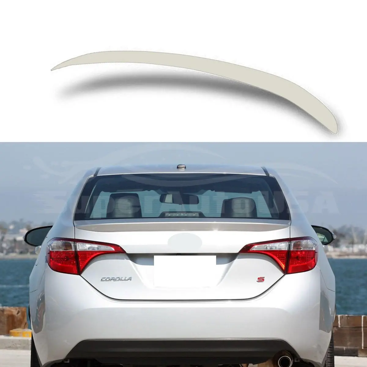 Fit 2014-2019 Toyota Corolla Oe Factory Style Rear Wing Spoiler (Silver) 1