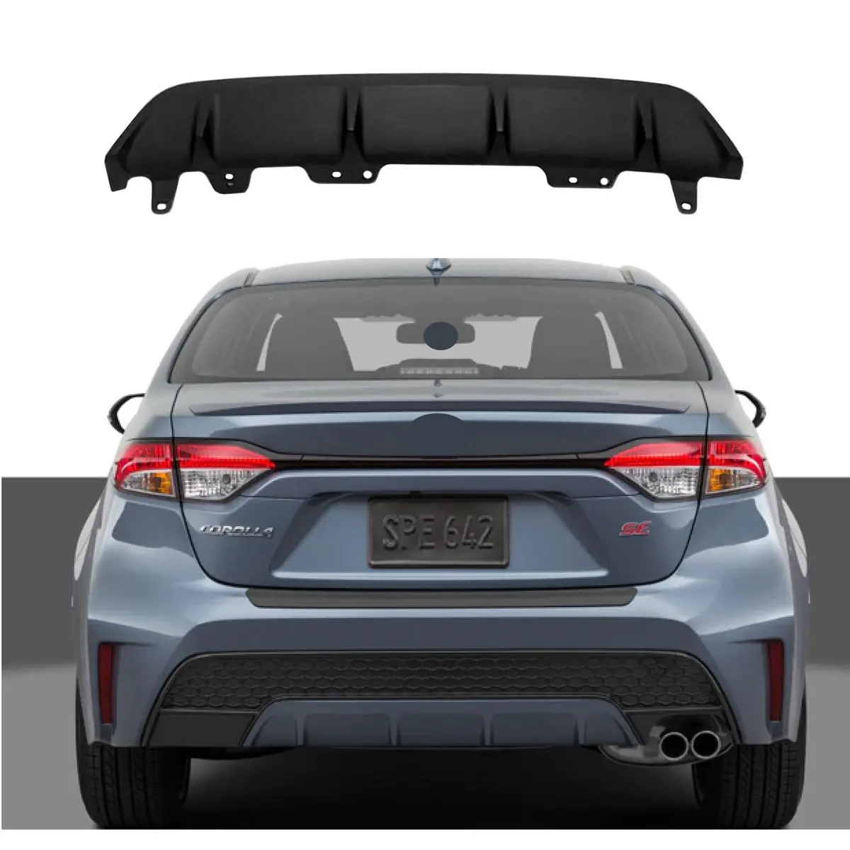 Fits 2019-2026 Toyota Corolla Se Xse Rear Lower Bumper Valance Diffuser 1