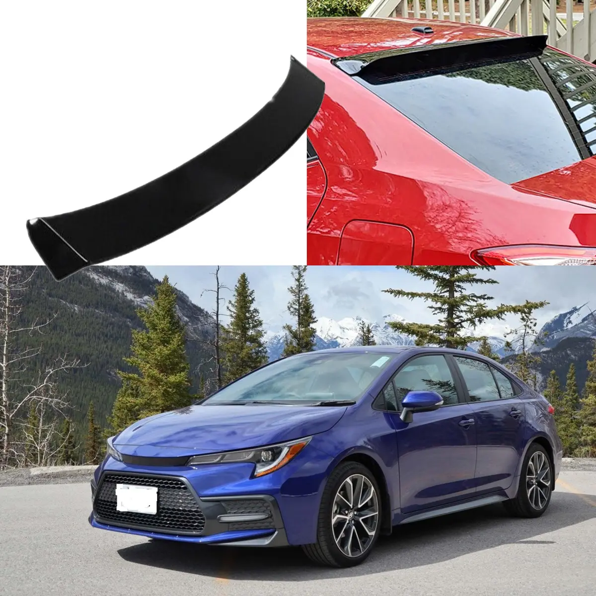 Fit 2020-2026 Toyota Corolla 4 Door Sedan Roof Spoiler Wing  (Gloss Black) 1