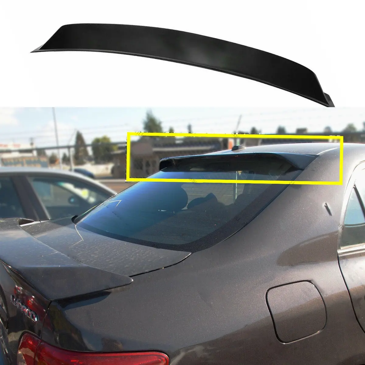 Fit 2009-2013 Toyota Corolla Sedan Rear Roof Window Spoiler Deflector 1