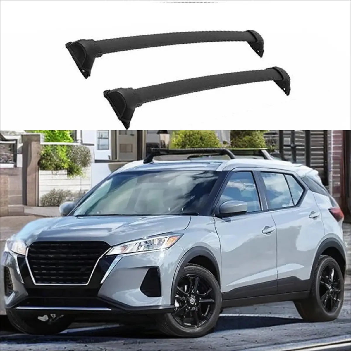 Roof Rack Cross Bar - Sleek Obsidian Alloy | Nissan Kicks (18-24) 1