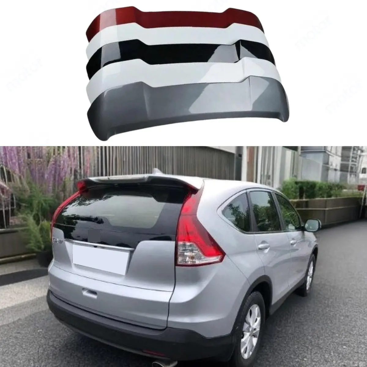 Fit 2012-2016 Honda Crv Cr-V Out-Channel Rear Roof Spoiler Wing (Painted Red) 1