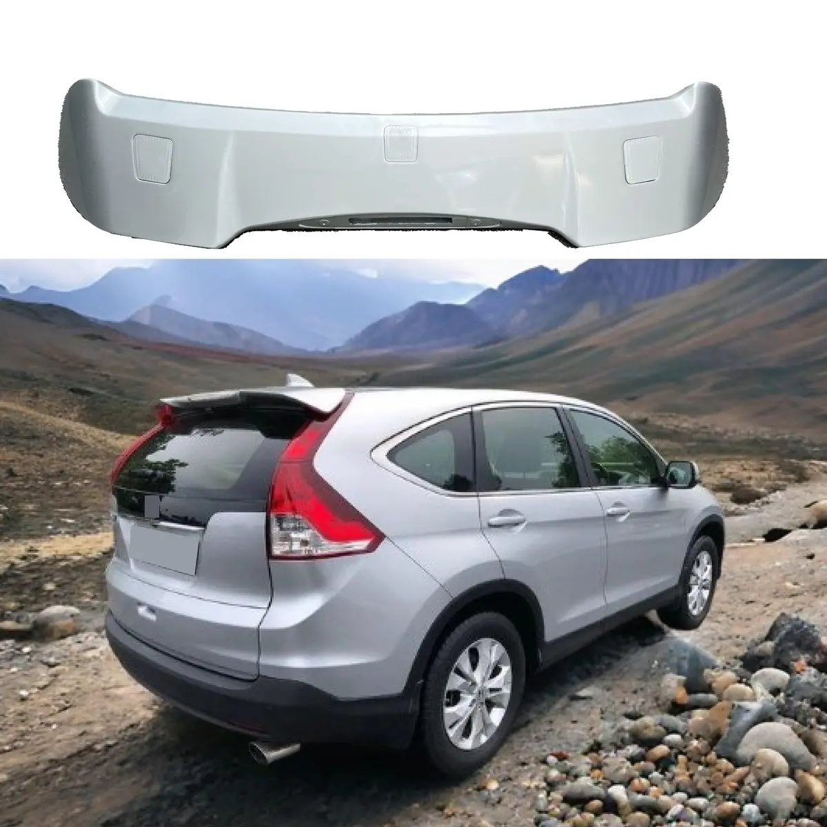 Fits Honda Crv Cr-V 2012-2016 Oe Style Painted Silver Rear Trunk Spoiler Wing 1