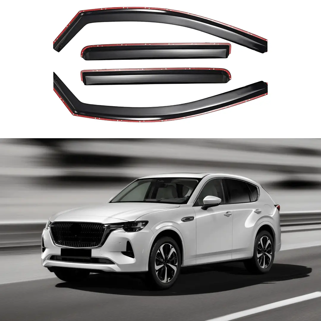 Fits 2023-2025 Mazda Cx-90 In-Channel Vent Window Visors Rain Guards Shade Deflectors 1