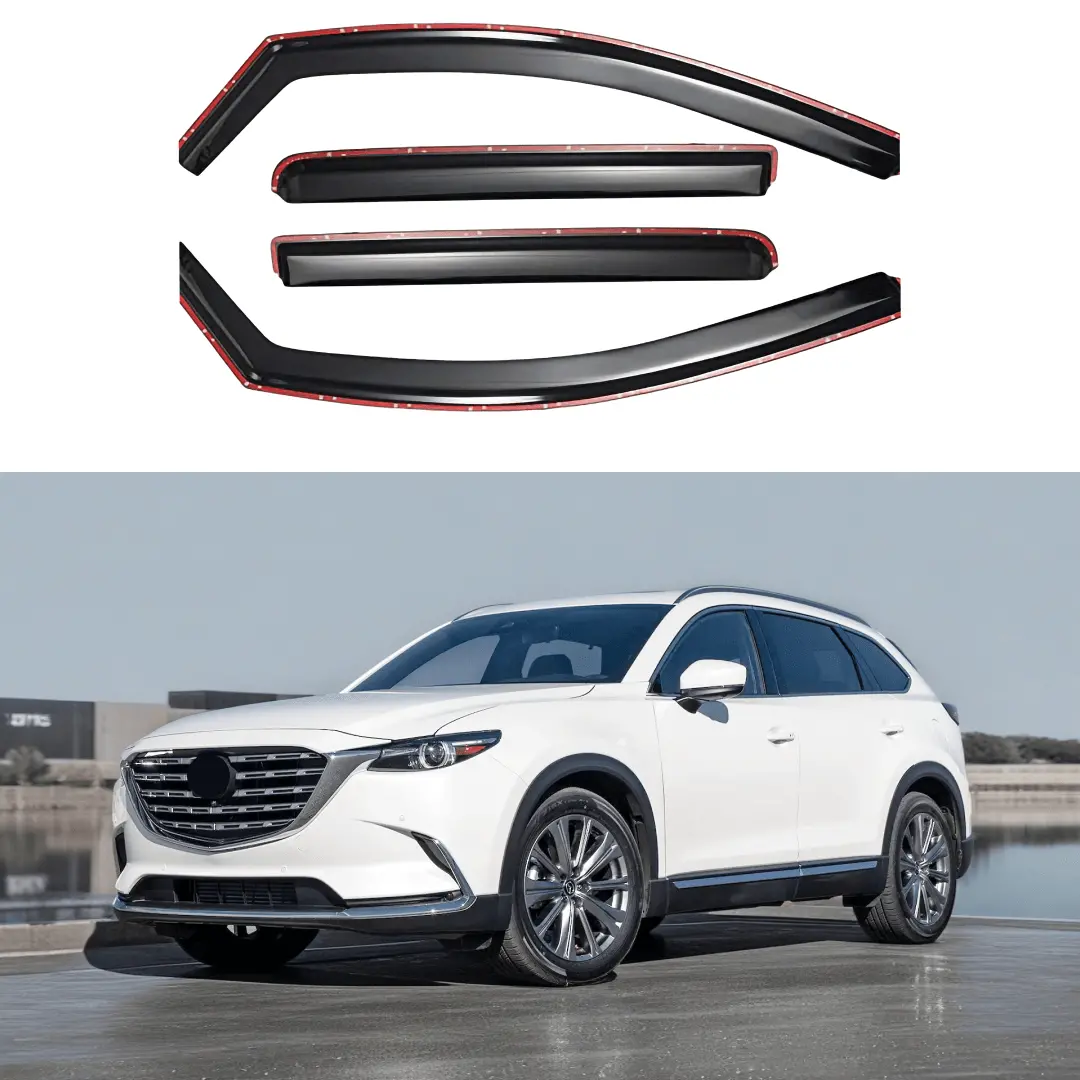 Fits 2016-2024 Mazda Cx-9 In-Channel Vent Window Visors Rain Guards Shade Deflectors 1