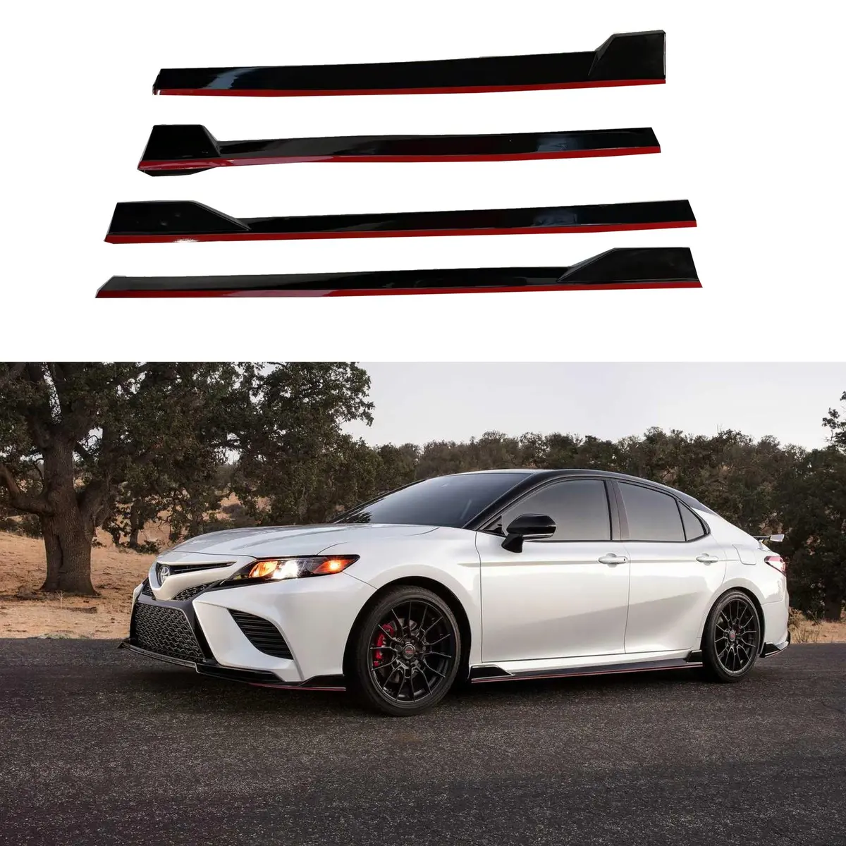 Fit 2018-2024 Toyota Camry 4 Pcs Set Side Body Skirts 1