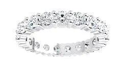 14K White Gold Diamond Eternity Band 1