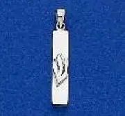 Copy Of Sterling Silver Modern Mezuzah With Shin Pendant 1