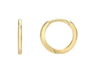 14K Yellow Gold Small Huggie Earrings 1