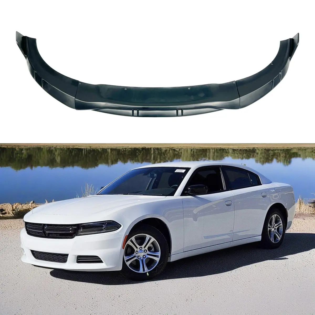 Fits 2011-2023 Dodge Charger Sxt Black Front Bumper Lip Spoiler 1