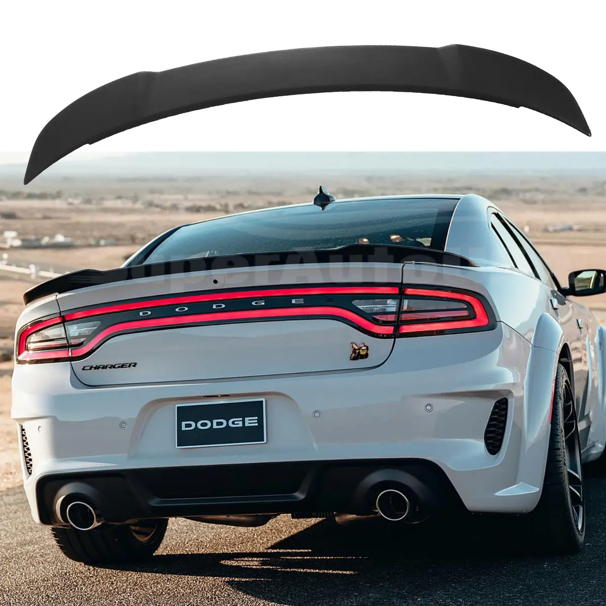 Fits 2011-2023 Dodge Charger Hellcat Srt Rear Spoiler Wing (Unpainted / Matte Black) 1