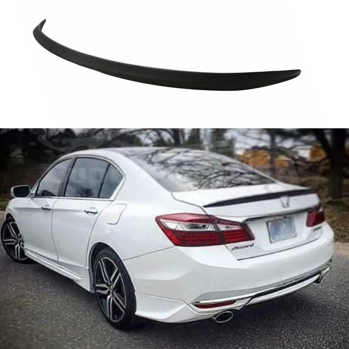 Fit 2013-2017 Honda Accord 4Dr Oem Style Rear Trunk Lip Spoiler Wing 1