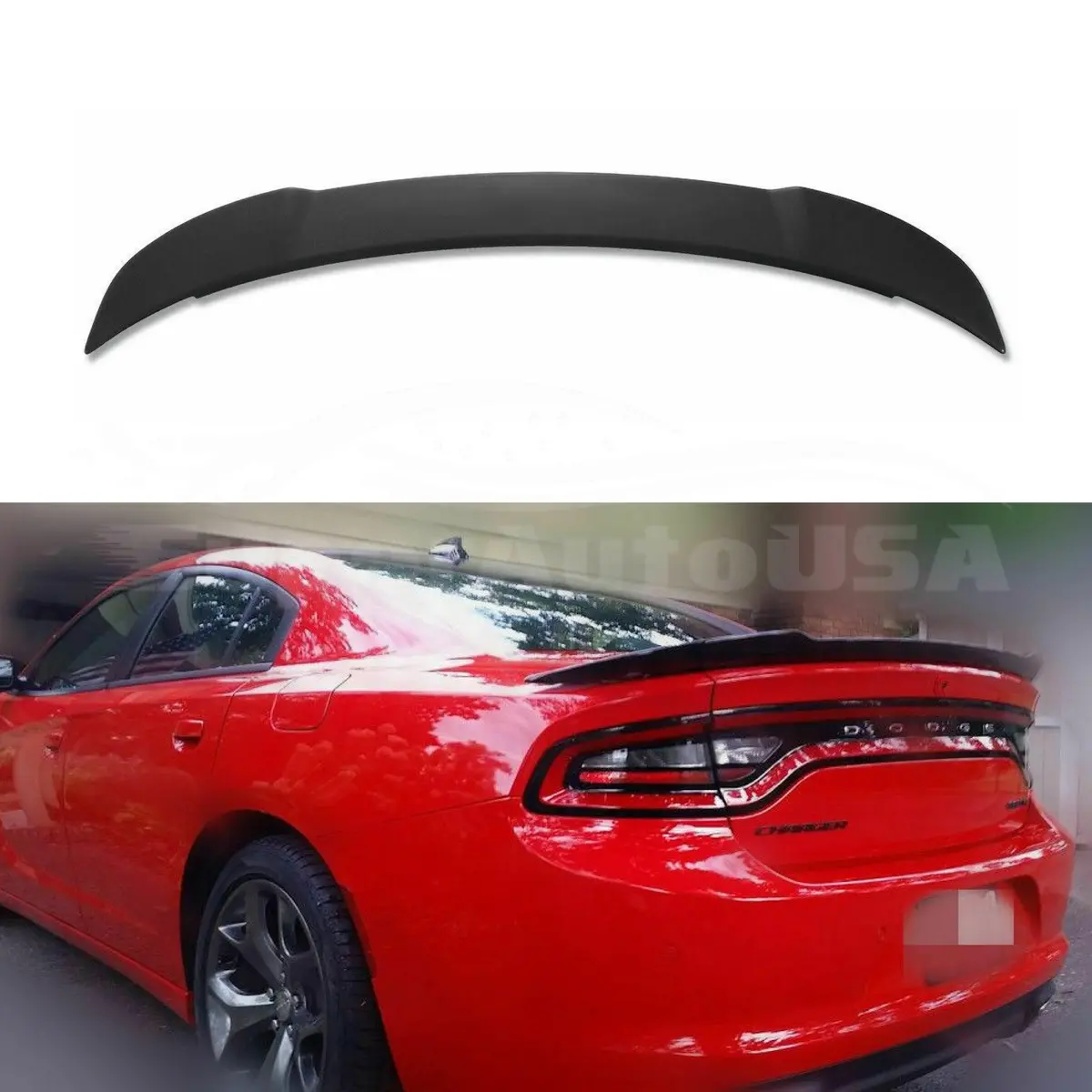 Fit 2011-2020 Dodge Charger Hellcat Style Srt Rear Wing Spoiler(Unpainted / Matte Black) 1