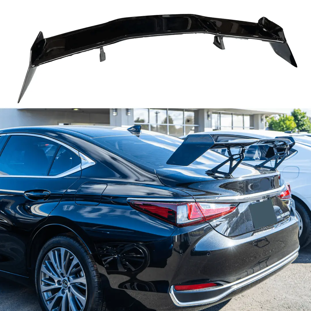 For 2006-2023 Lexus Es F Sport Vip Gt Style Glossy Black Rear Trunk Spoiler Wing 1