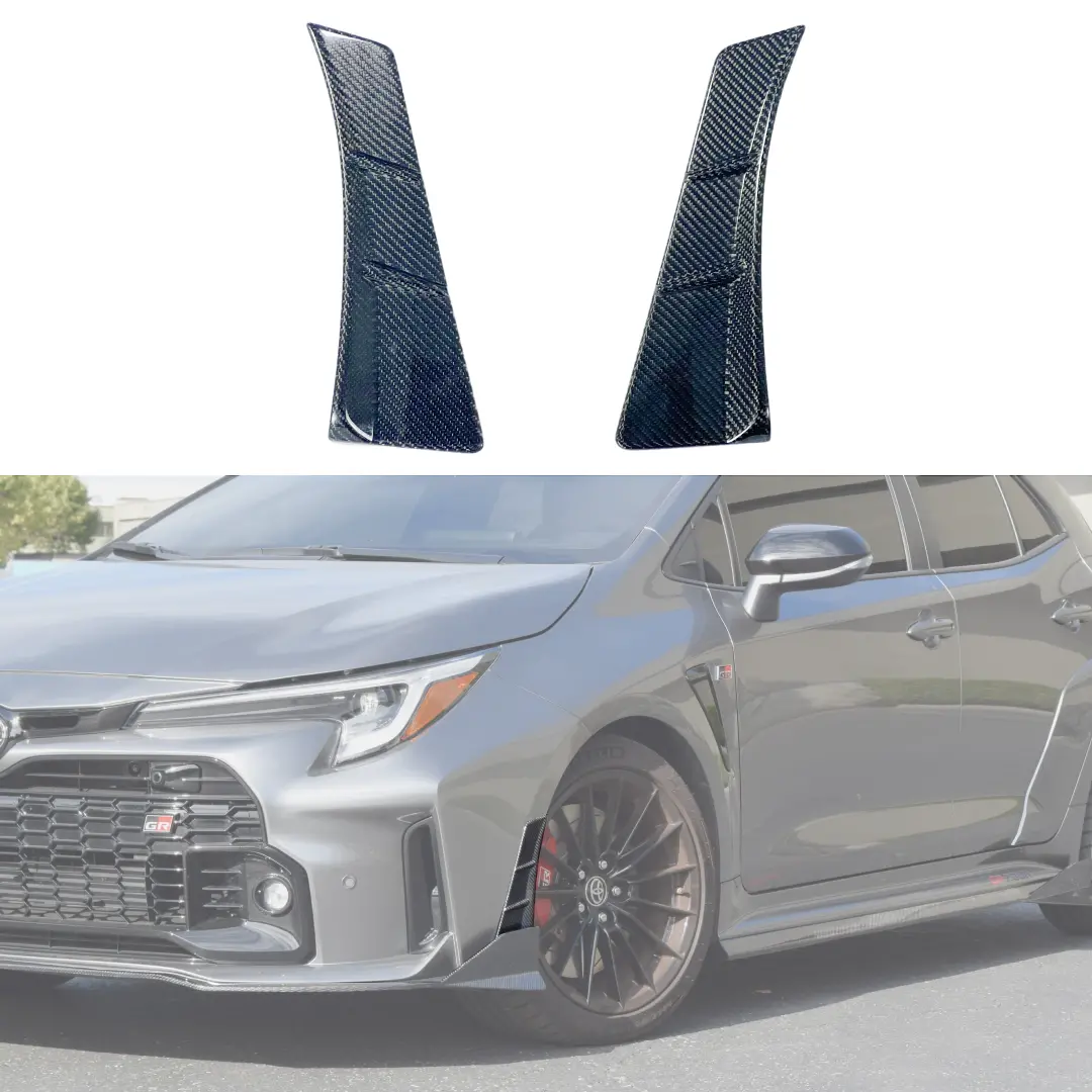 Front Corner Splitter Fits 2022-2025 Toyota Gr Corolla Real Carbon Fiber 1