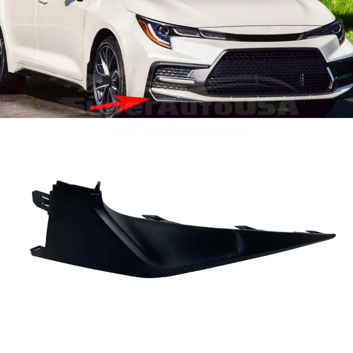 Fits 2020 2021 Toyota Corolla Se Xse Front Bumper Lower Lid Guard Trim (Right) 1